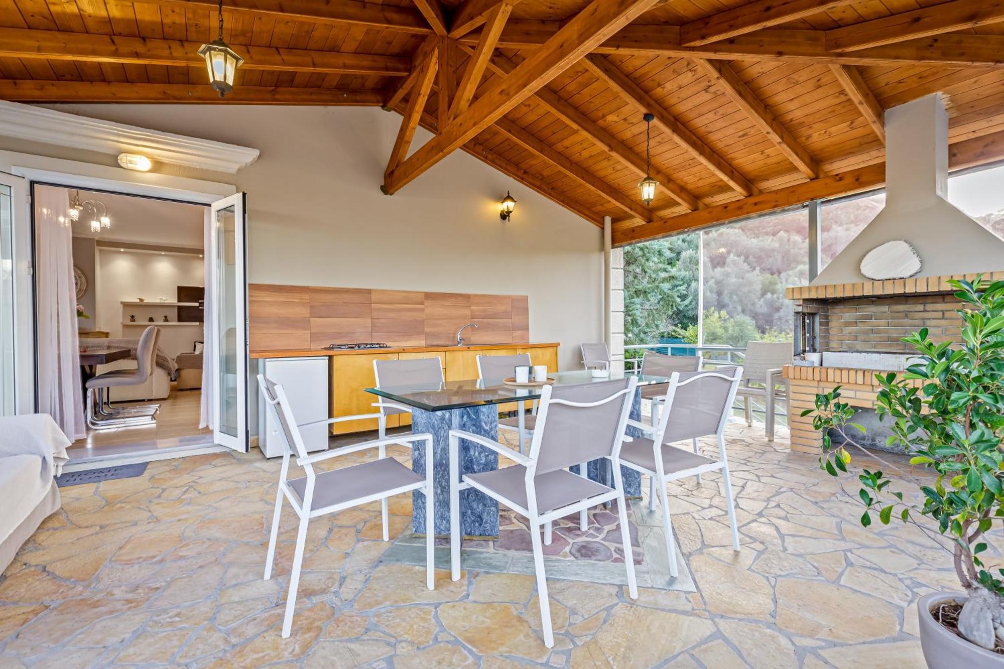 Villa Olivia Corfu - Amazing Sea-View 3 Bedroom Villa With A Pool Gazatika Ngoại thất bức ảnh