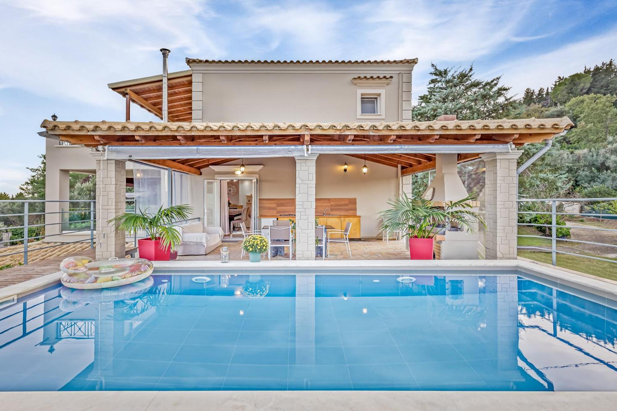 Villa Olivia Corfu - Amazing Sea-View 3 Bedroom Villa With A Pool Gazatika Ngoại thất bức ảnh